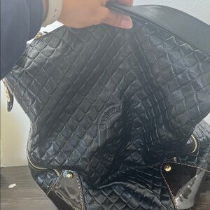 Marino Orlandi Black Textured Backpack